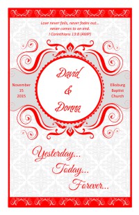 Wedding Program Cover Template 13D - Version 4